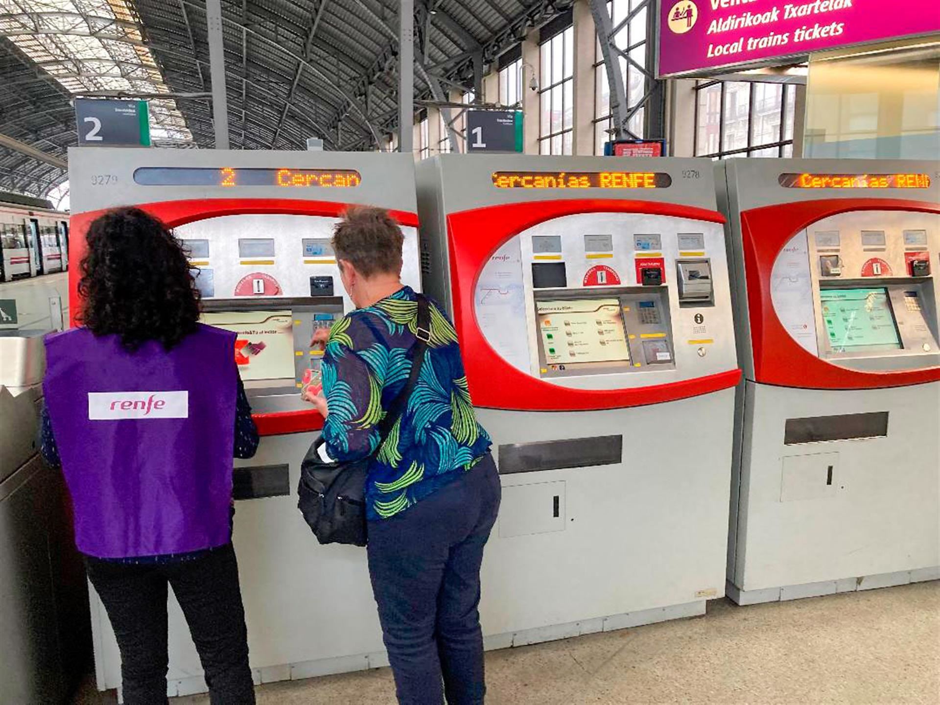 renfe ticket txartela maquina makina