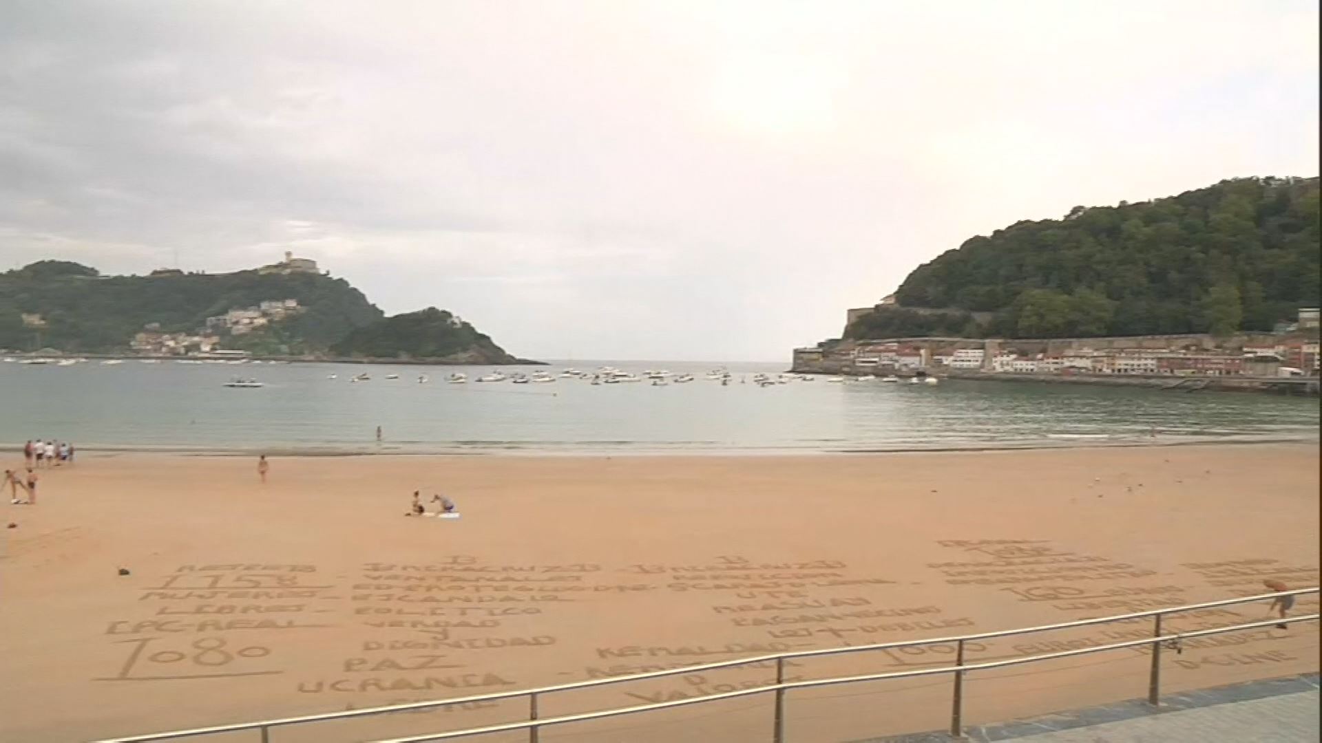 Donostia, gaur goizean. EITB Mediaren bideo batetik ateratako irudia.