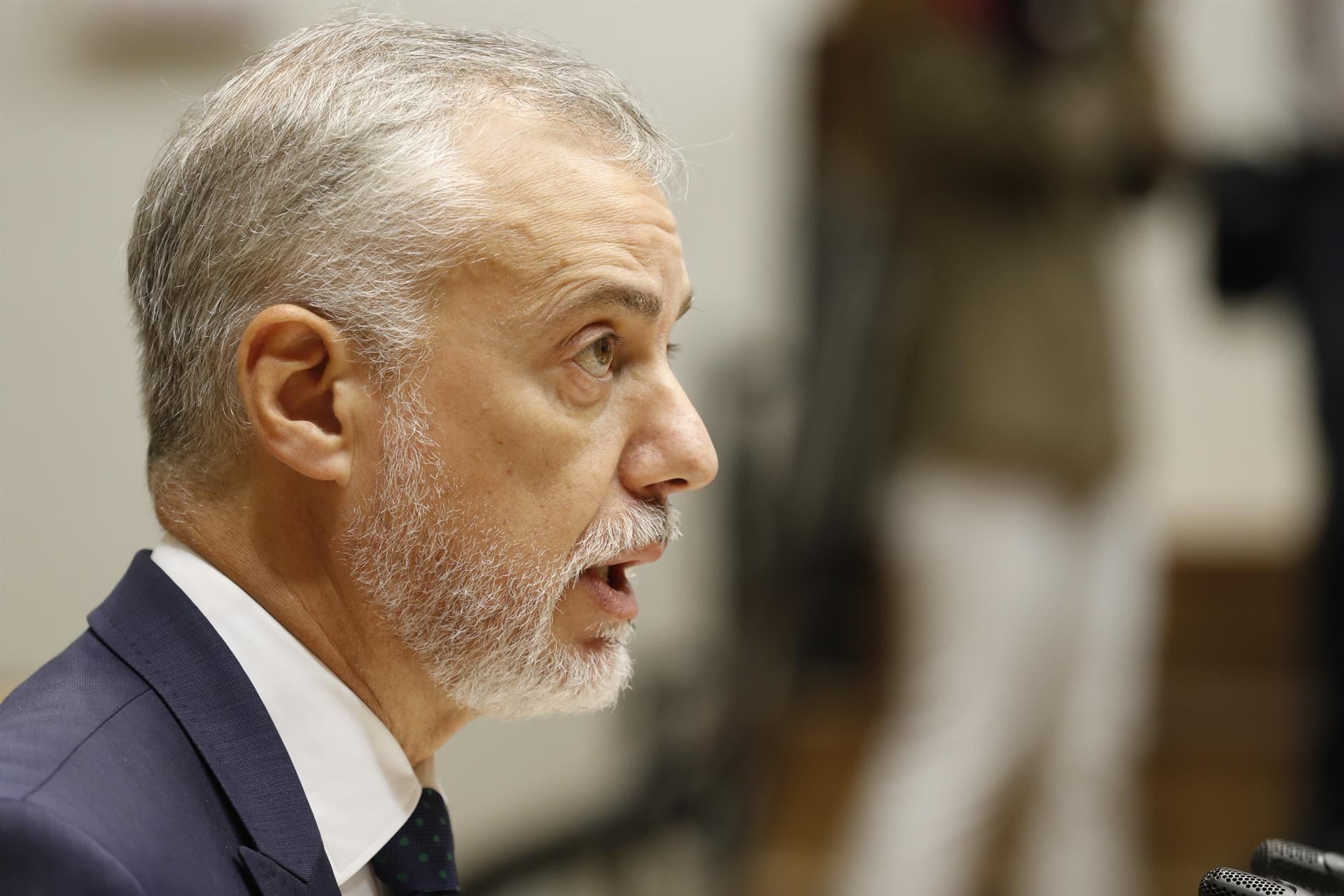 El lehendakari, durante su intervención. EFE