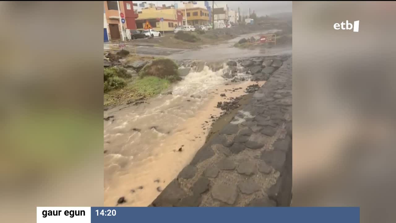Uholdea gaur. EITB Mediaren bideo batetik hartutako argazkia.