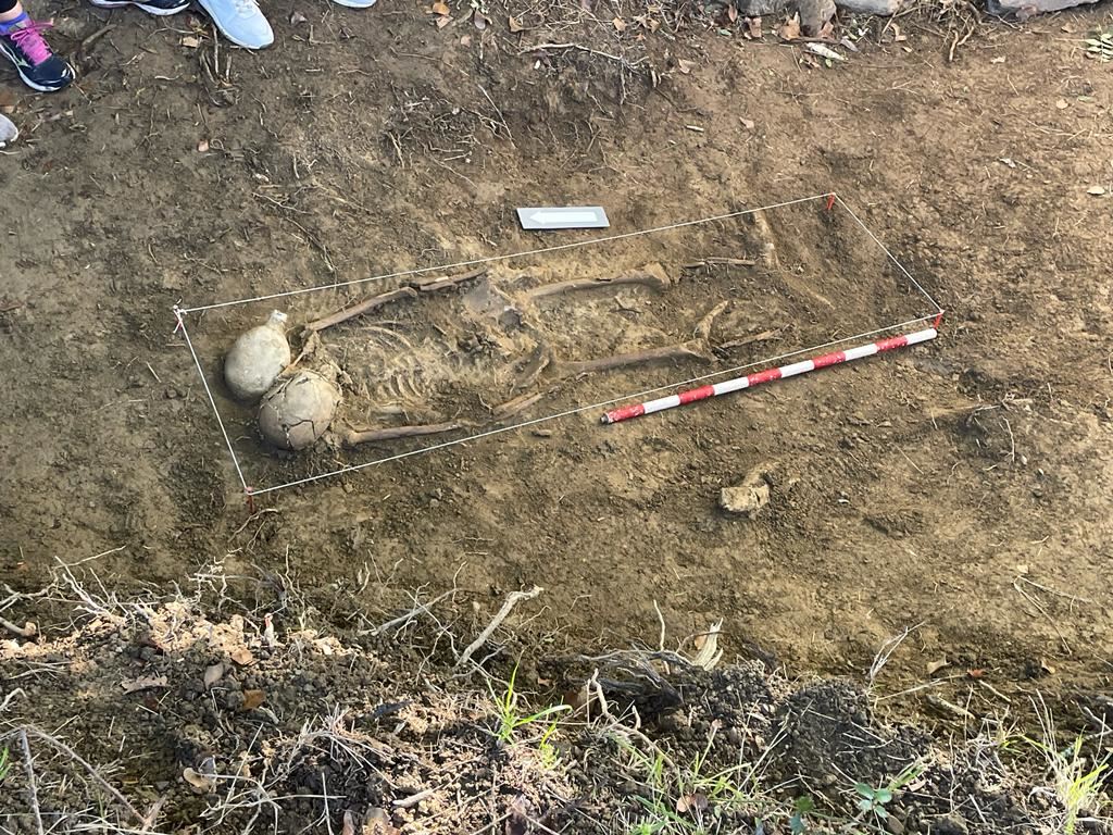 Un equipo de la Sociedad Aranzadi ha sido la encargada de la exhumación. Foto: Xabier Urteaga.