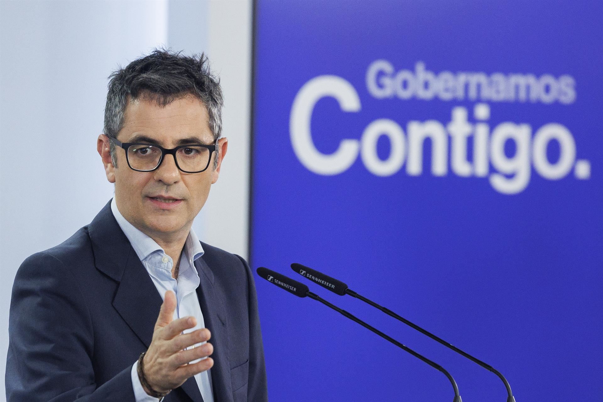 El ministro de la Presidencia, Félix Bolaños. Foto: EFE