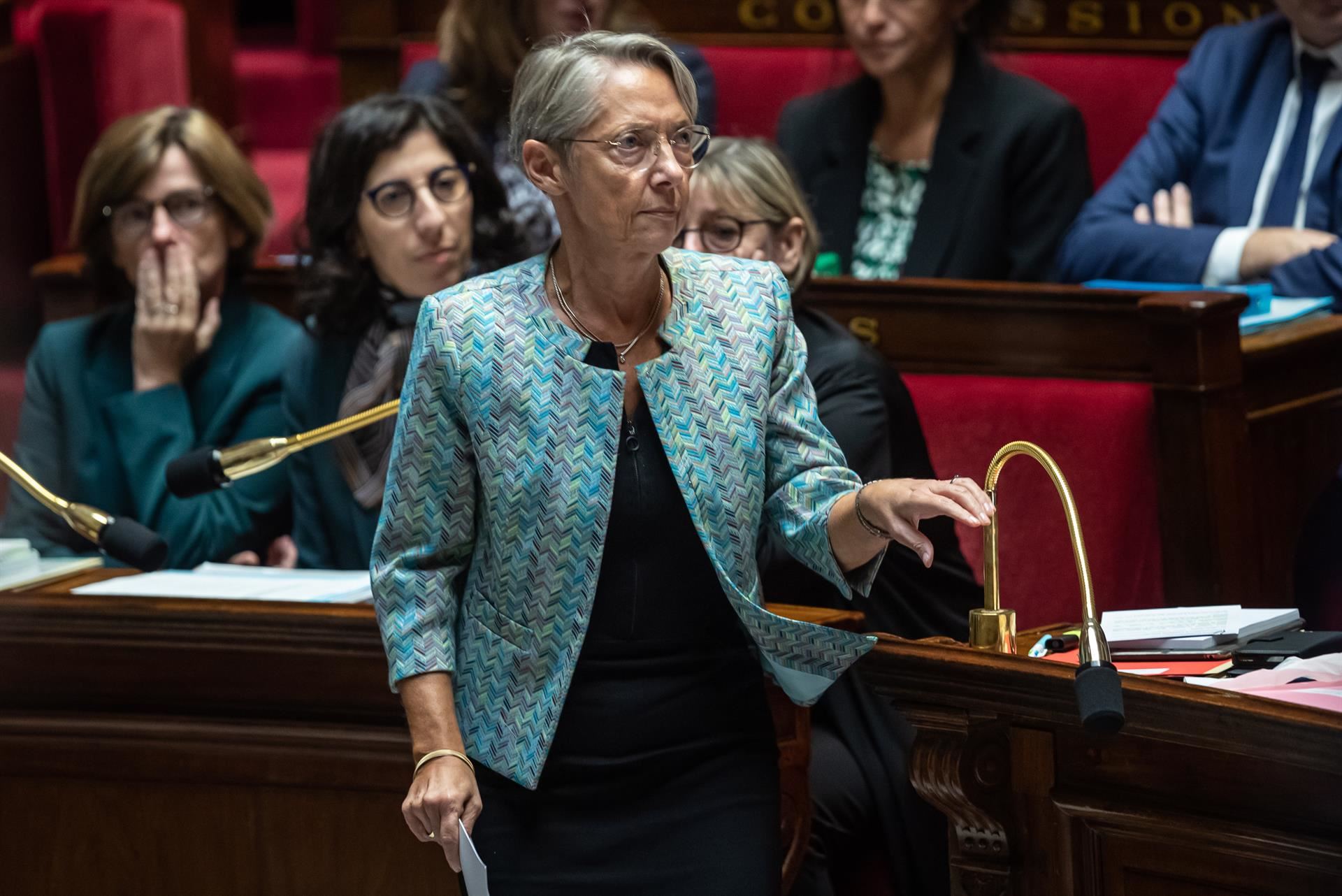 La primera ministra francesa, Élisabeth Borne. Foto: EFE