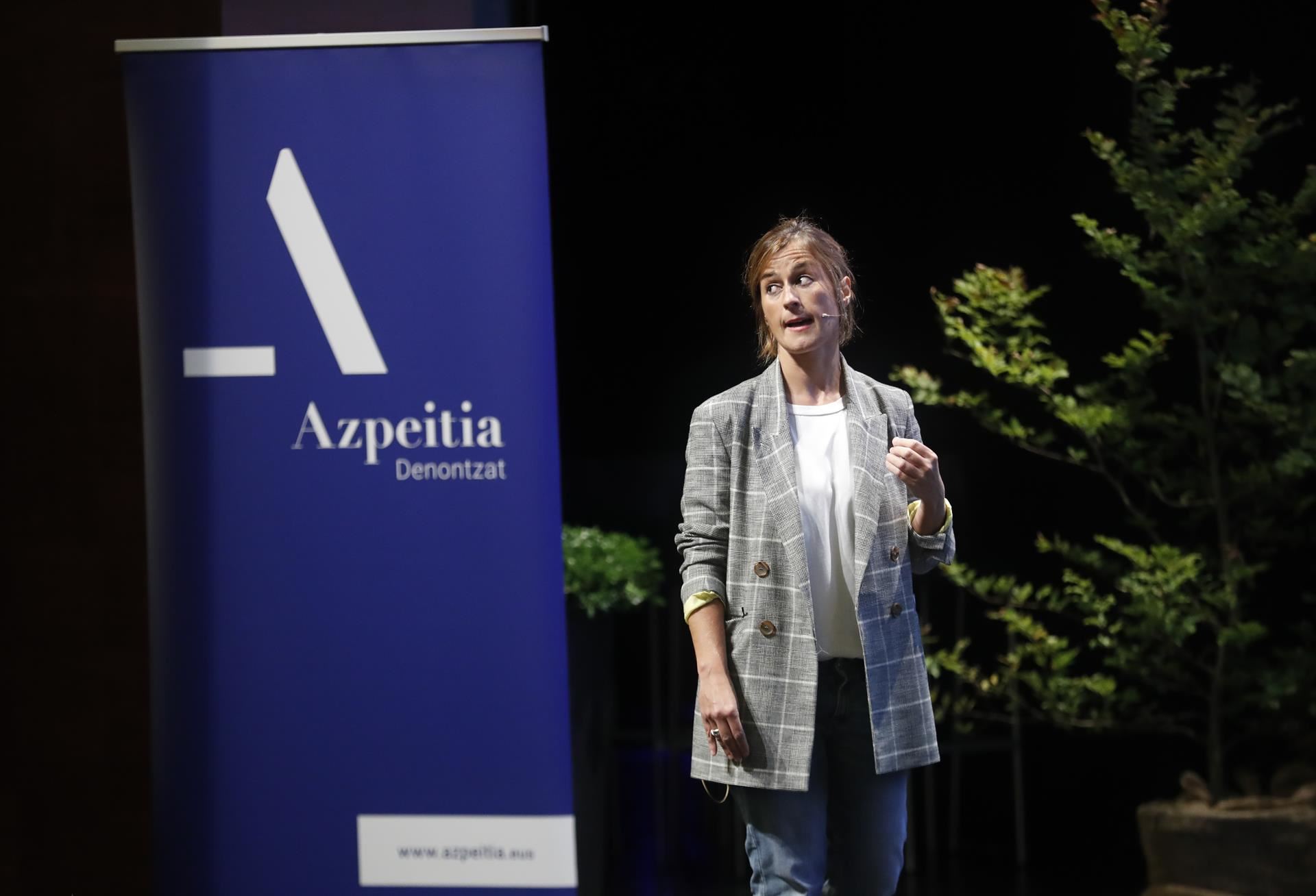 Alkorta, ayer, durante la asamblea informativa.