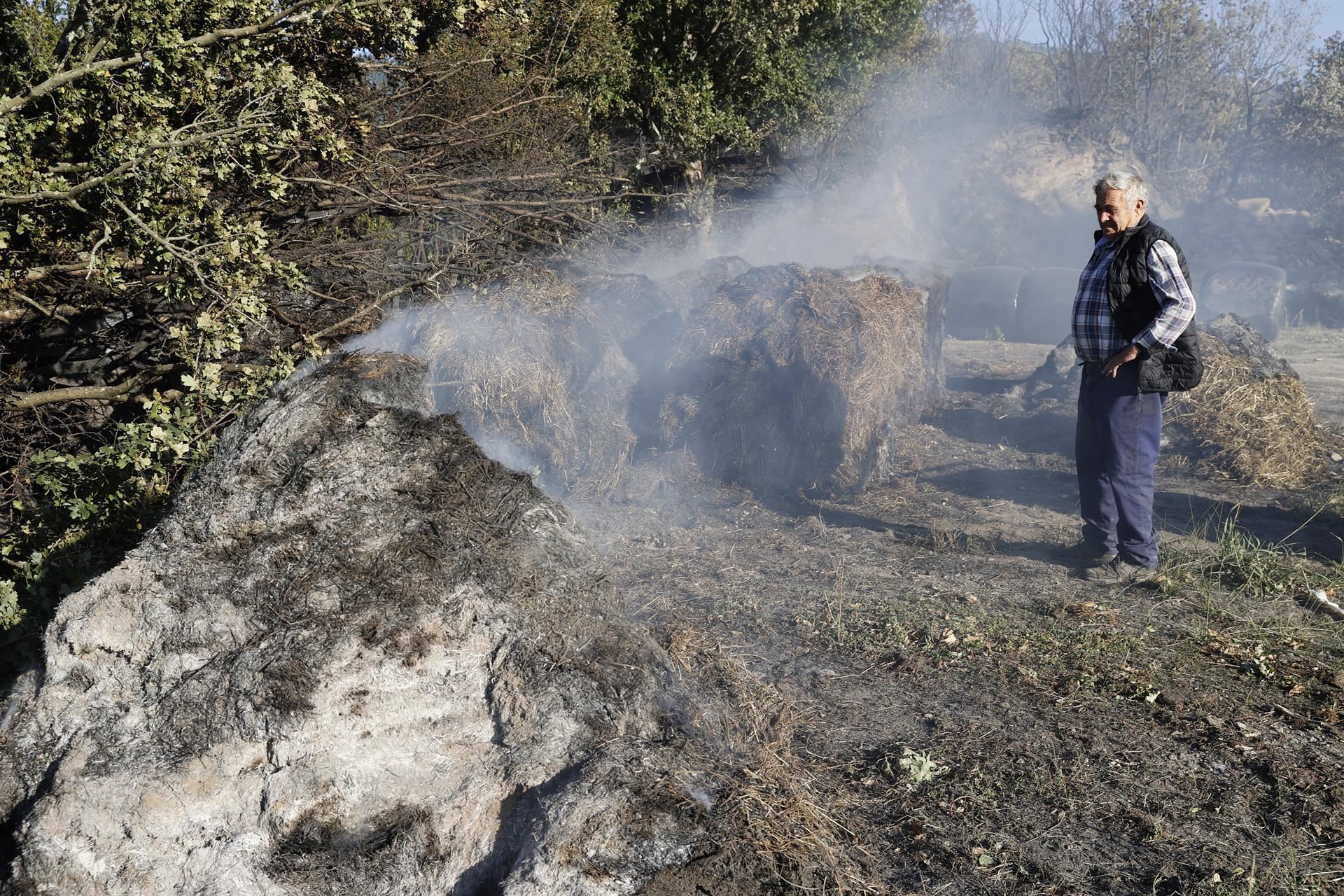 Incendio estabilizado en Balmaseda. Foto: EFE