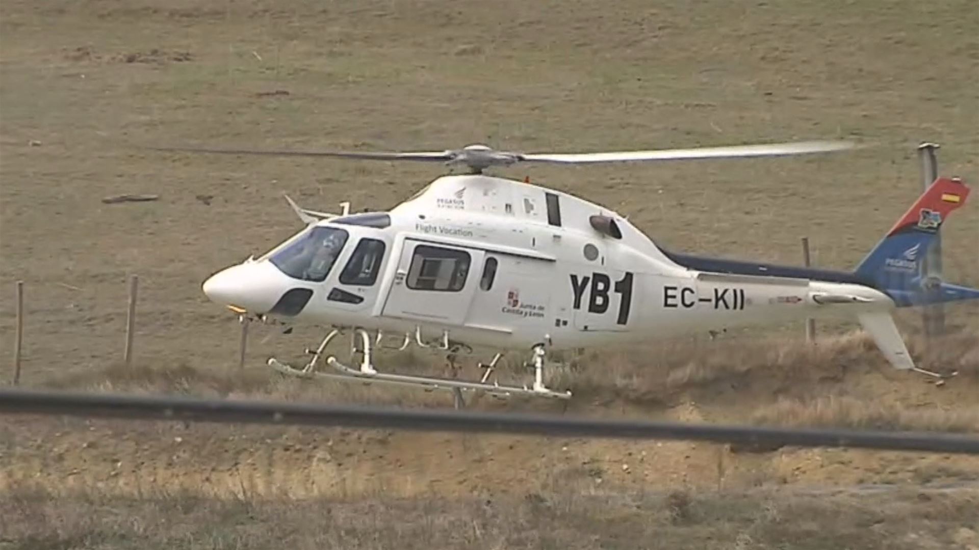 Helikoptero bat. EITB Mediaren bideo batetik ateratako irudia.