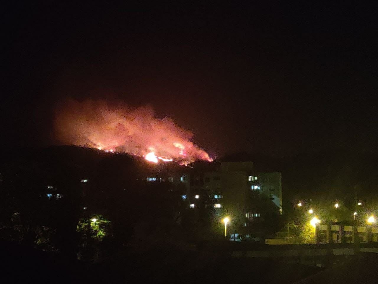 Incendio de Berango. Imagen obtenida de un vídeo de EITB Media