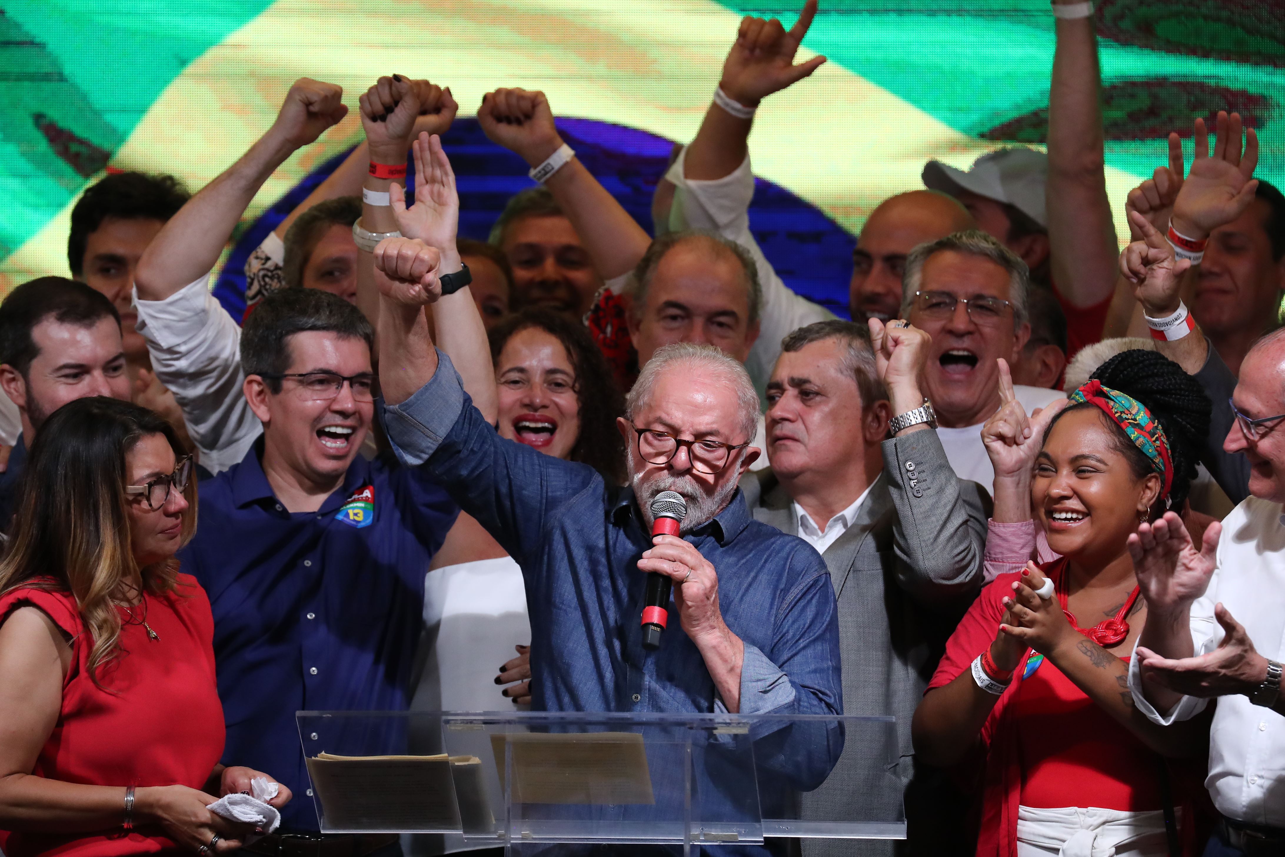 Lula da Silva, bart, emaitzen berri izan berritan. Argazkia: EFE