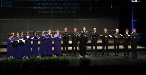 Sophia Chamber Choir, hoy, en Tolosa. Foto: EITB Media