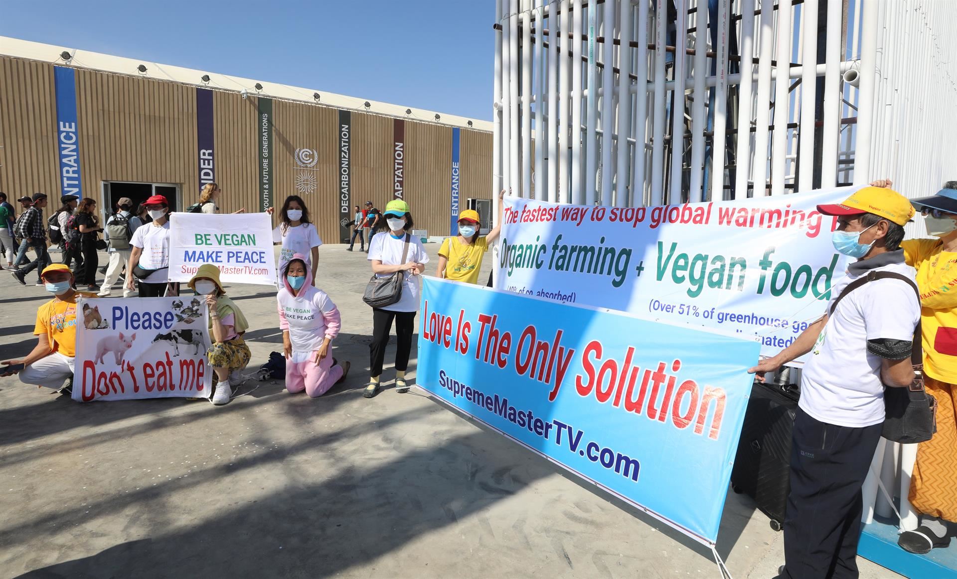 Protestas en Sharm el Sheikh. Foto: EFE