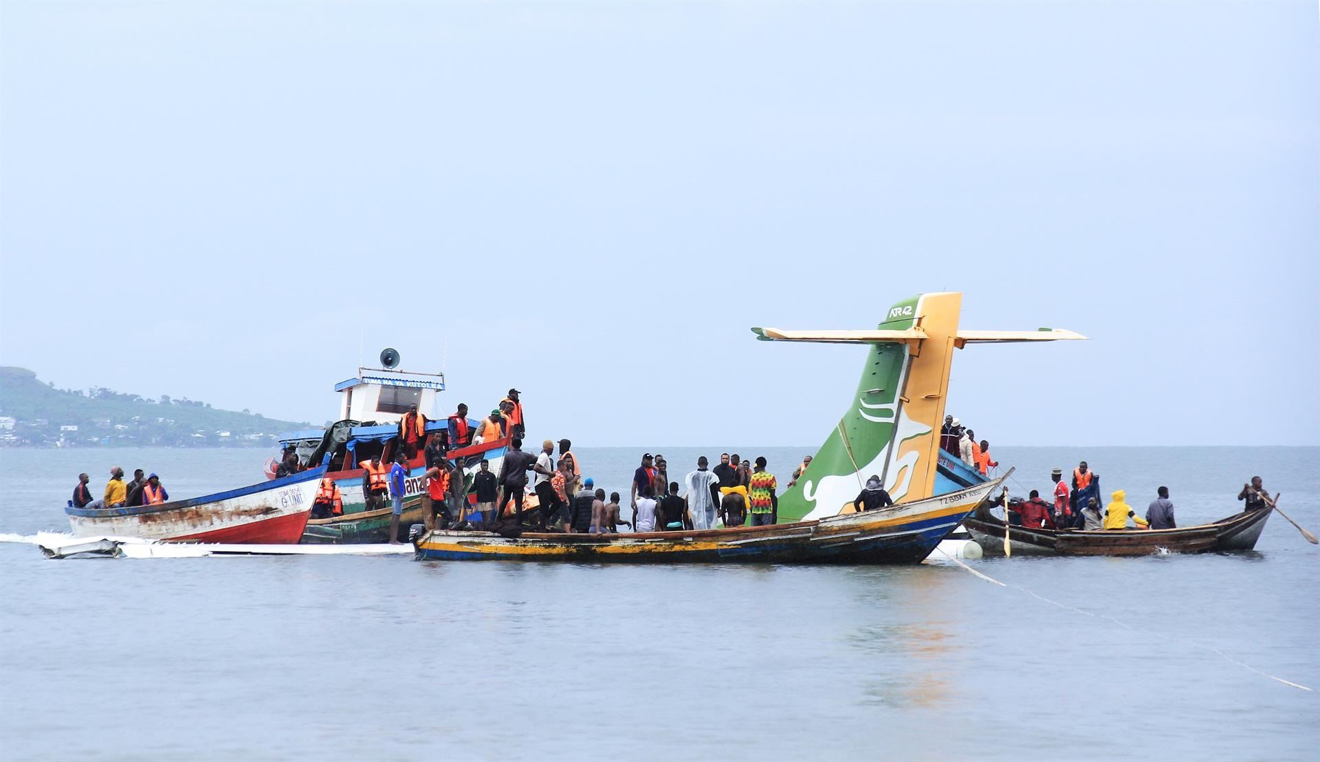 El avión accidentado. Foto: EFE.