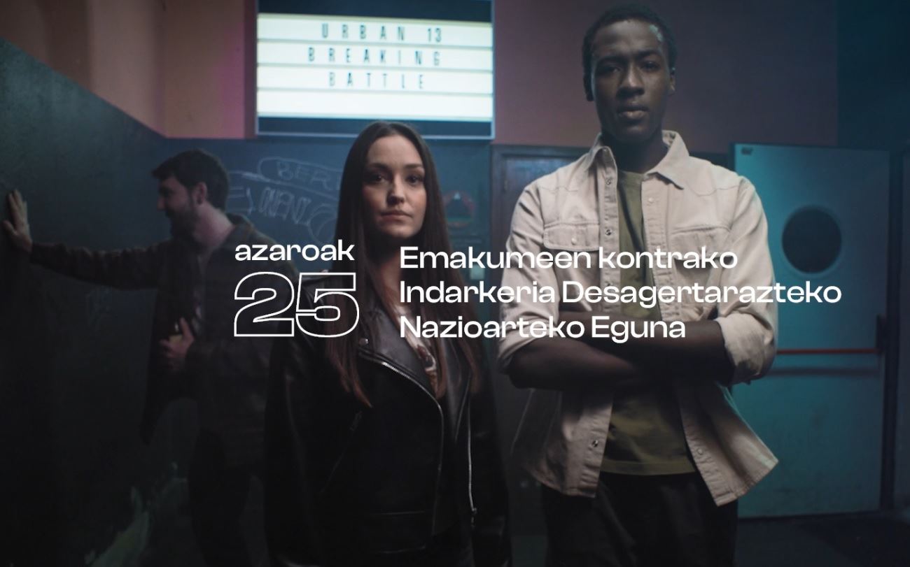Azaroaren 25eko kanpainaren spotetako batetik ateratako irudia. Argazkia: Emakunde