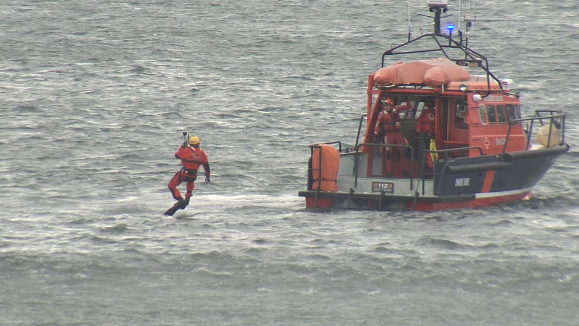Simulacro en Getxo. Imagen obtenida de un vídeo de EITB Media.