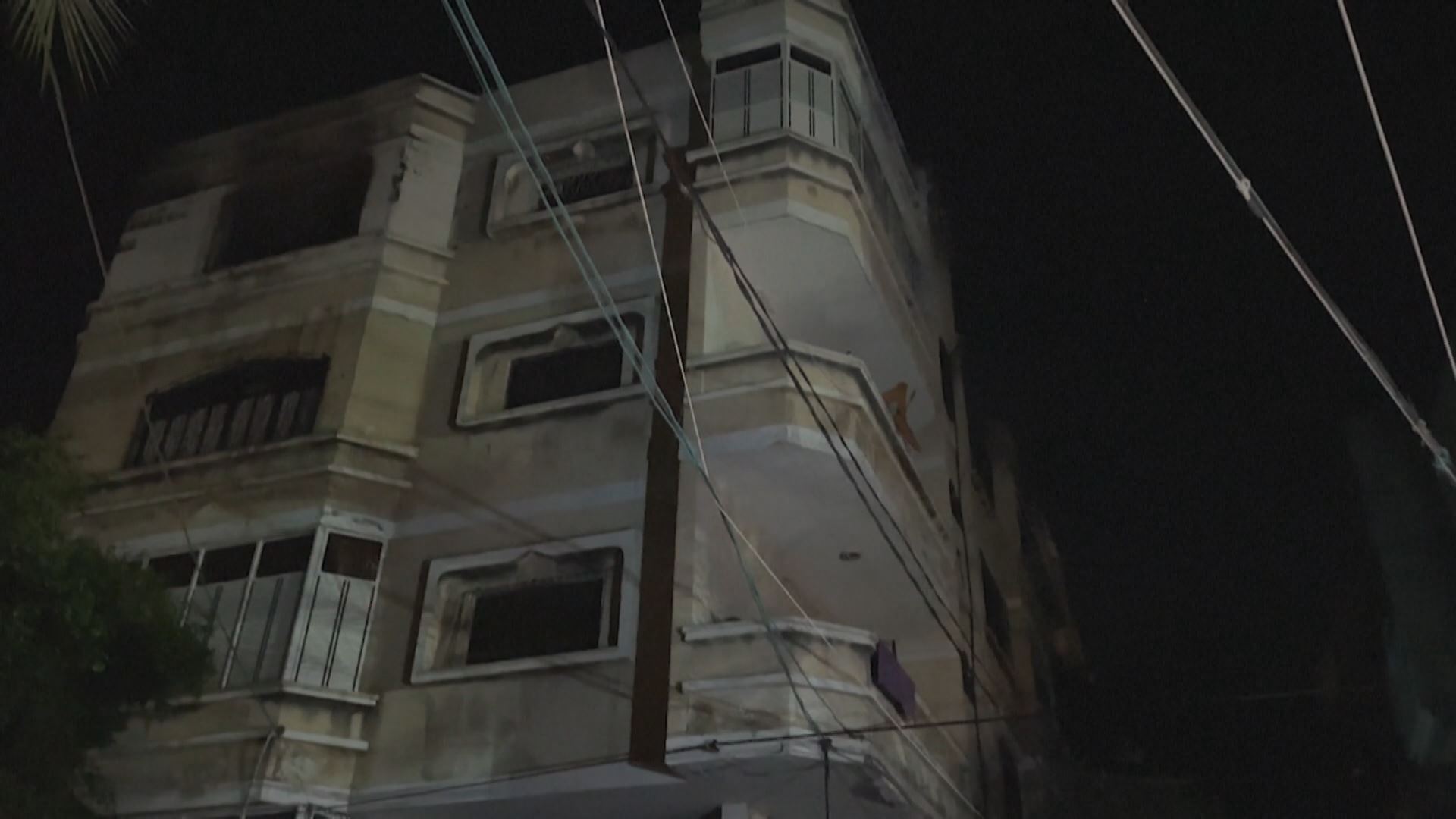 Sutea Gazan. Agentzietako bideo batetik ateratako irudia.