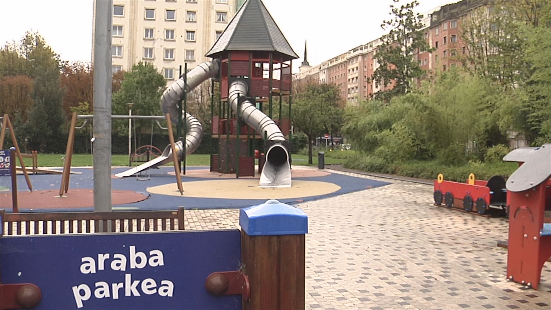 Donostiako Araba parkea. EITB Mediaren bideo batetik ateratako irudia.