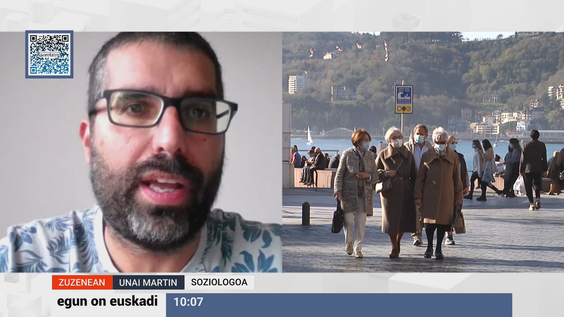 Unai Martin. EITB Mediaren bideo batetik ateratako irudia.