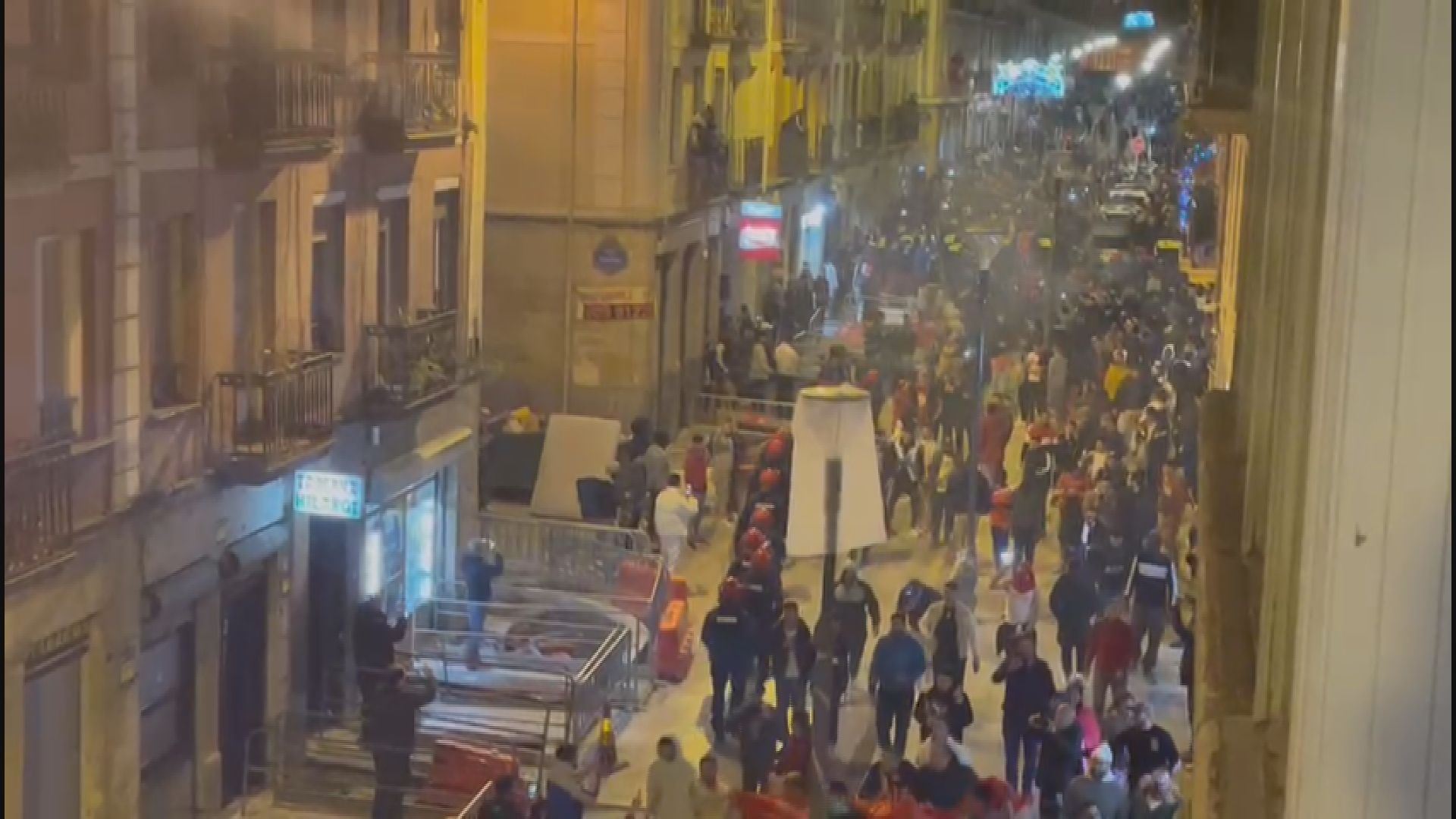 Aficionados marroquíes en Bilbao.