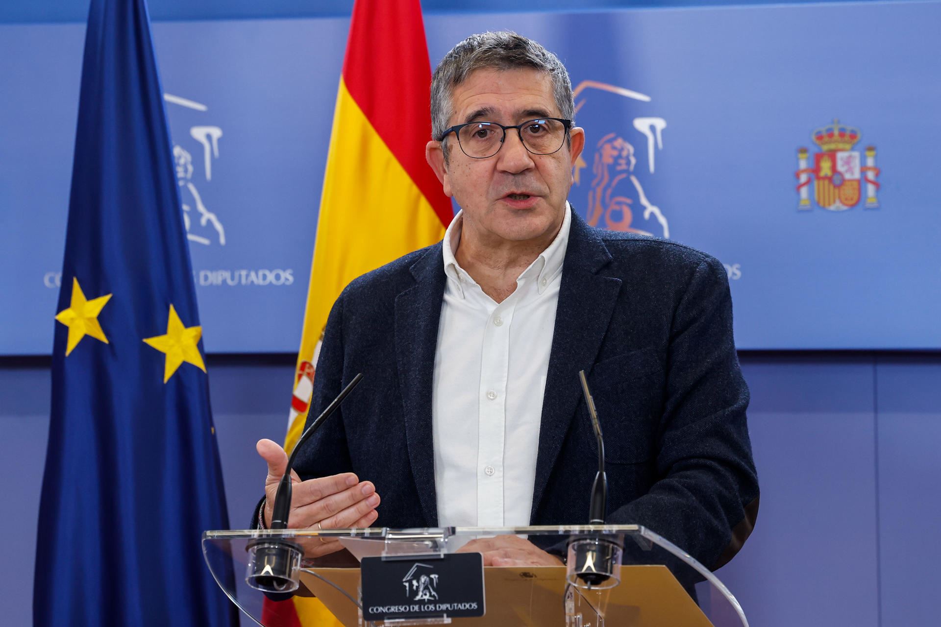 Patxi López, portavoz socialista en el Congreso de los Diputados, este viernes. Foto: EFE
