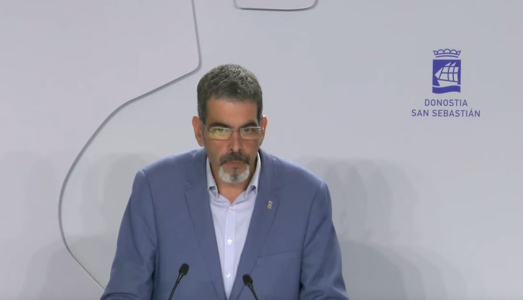 Eneko Goia en rueda de prensa esta mañana
