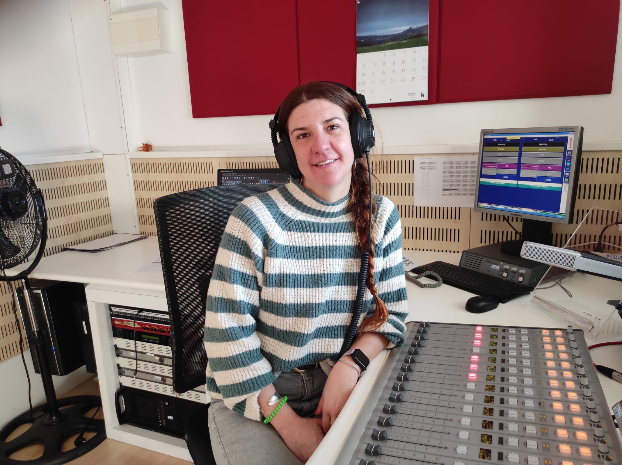 Lur Garmendia en Radio Euskadi. Foto: EITB Media