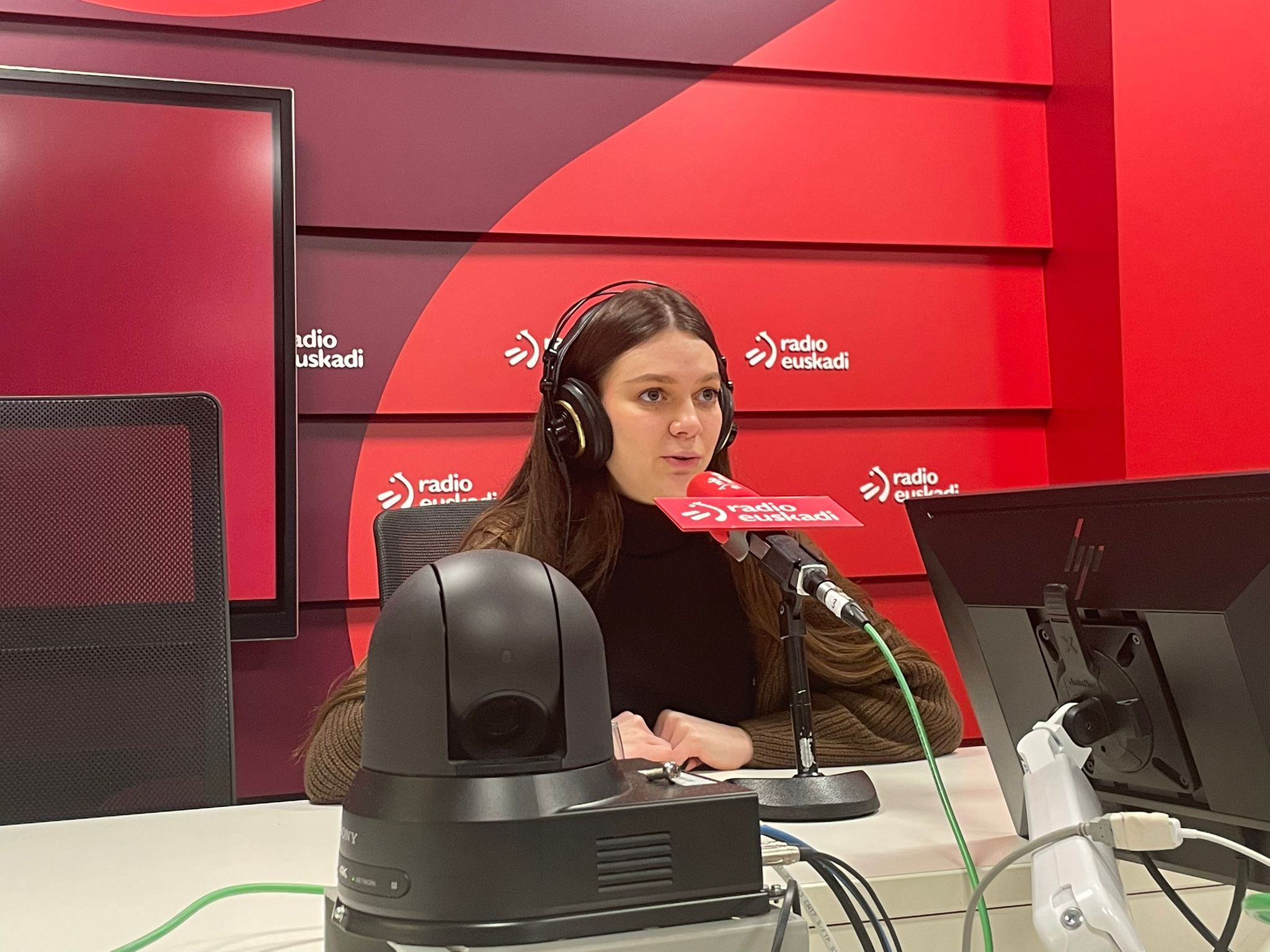 Svetlana Kazyrenko, en Radio Euskadi. Foto: EITB Media