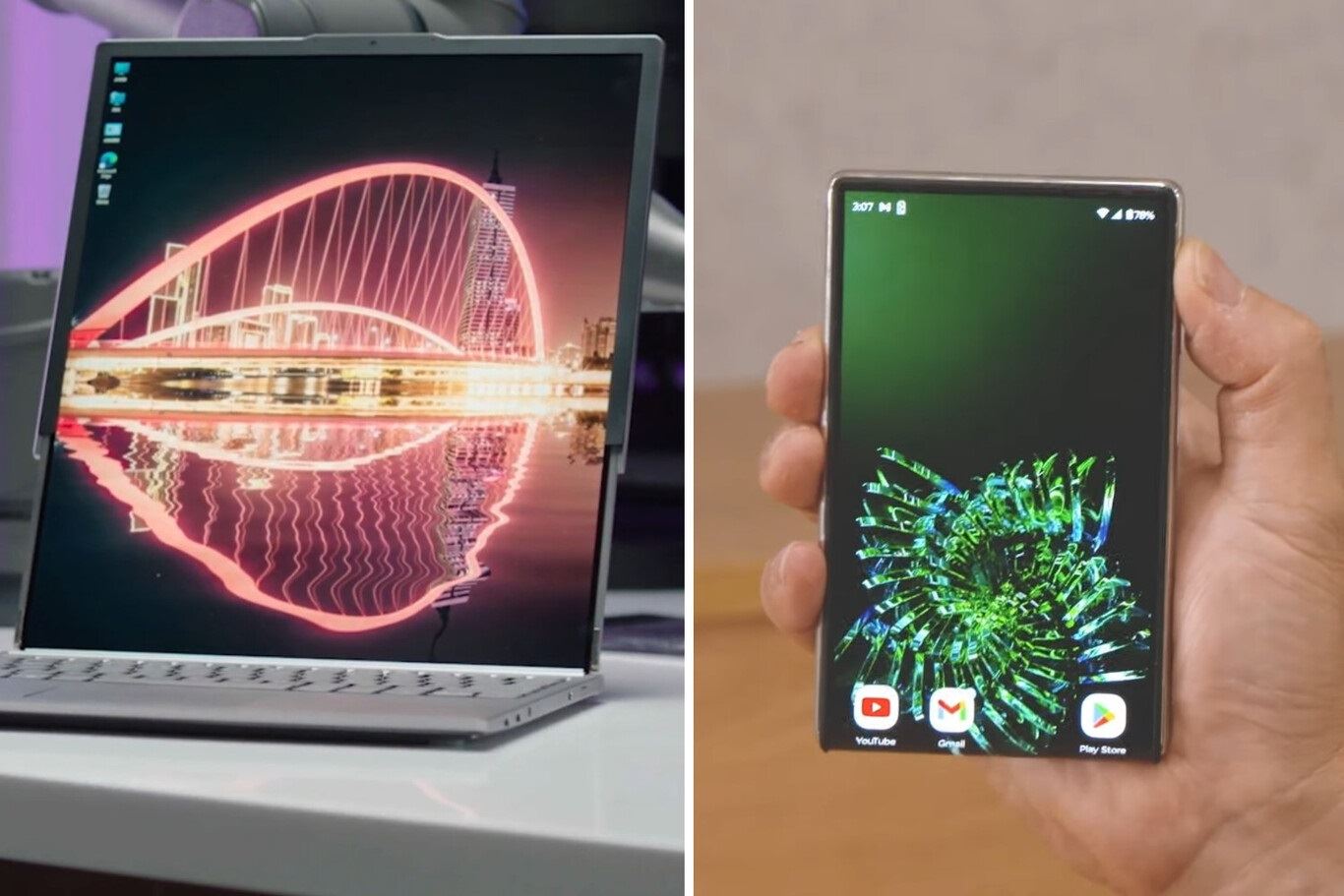 Portátil y móvil enrollable de Lenovo