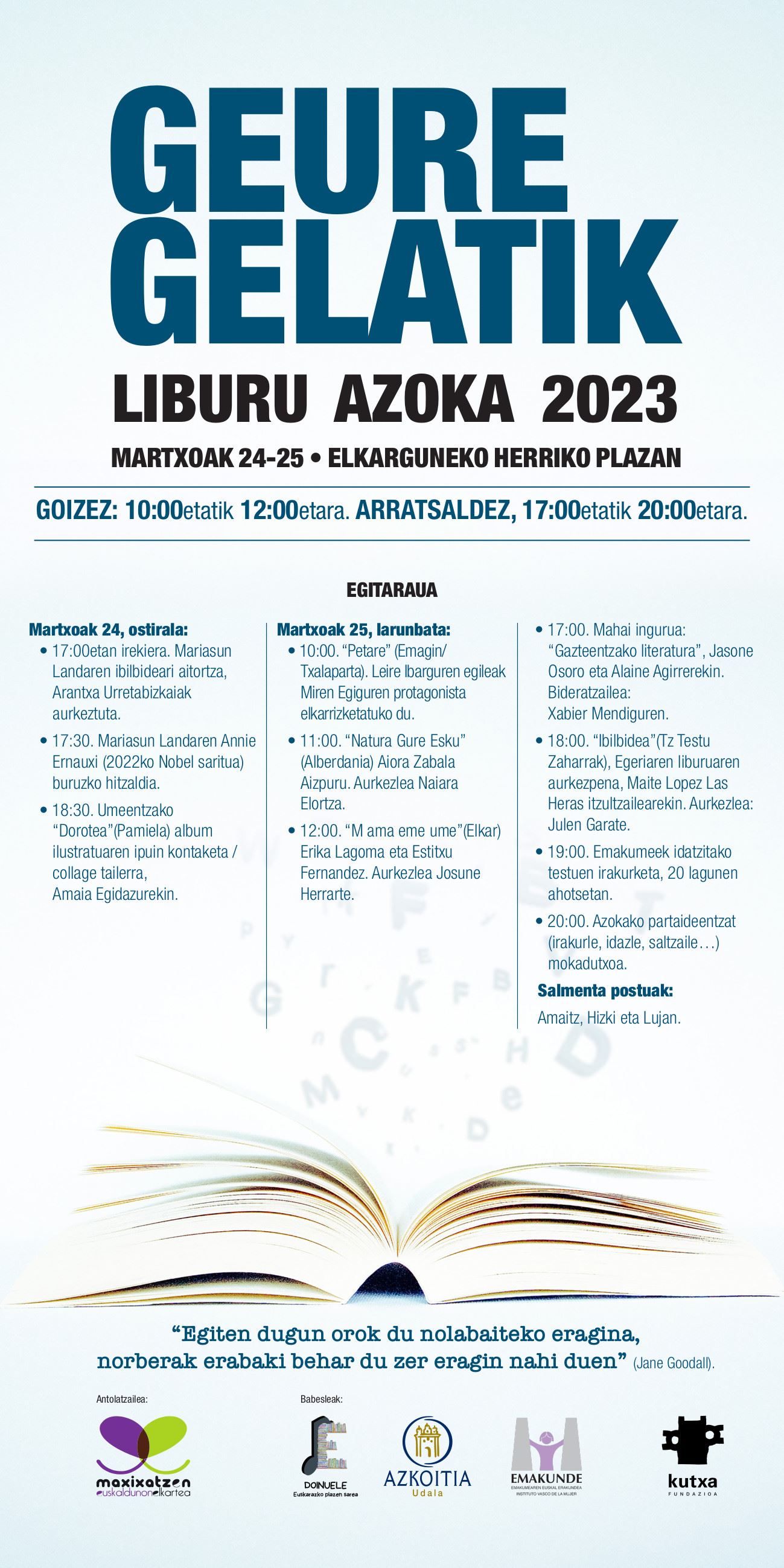 Geure Gelatik 2023 egitaraua