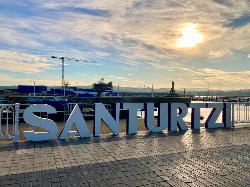 El letrero de Santurtzi. Foto: EITB Media