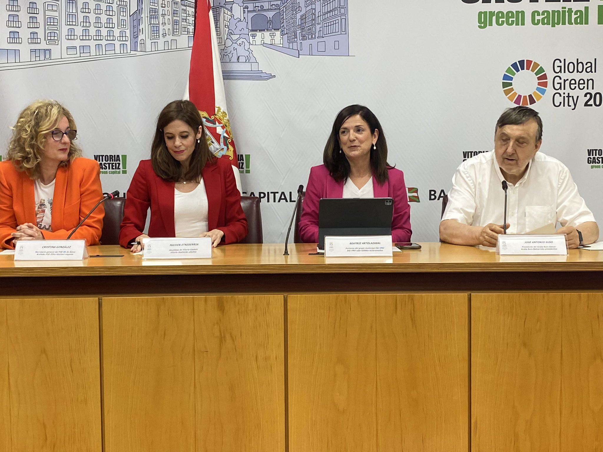 Cristina Gonzalez PSE Alava Maider Etxebarria alcalde Vitoria Beatriz Artolazabal PNV José Antonio Suso PNV Araba