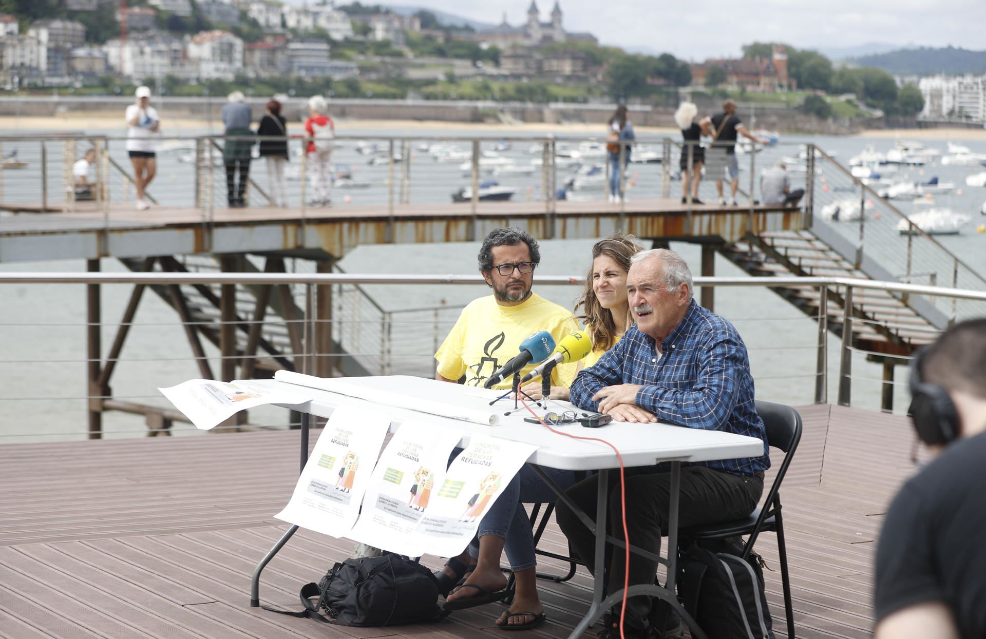 Refugiados rueda prensa asociaciaciones Donostia